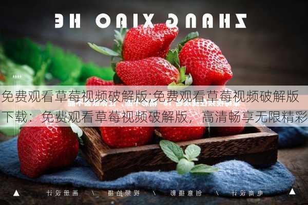免费观看草莓视频破解版;免费观看草莓视频破解版下载:免费观看草莓视频破解版,高清畅享无限精彩