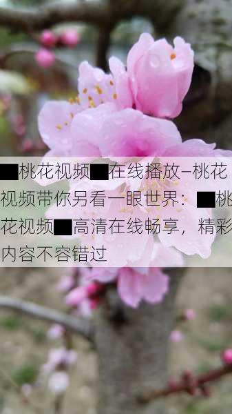 ▇桃花视频▇在线播放—桃花视频带你另看一眼世界：▇桃花视频▇高清在线畅享，精彩内容不容错过