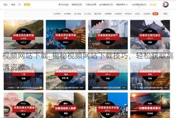 视频网站下载_揭秘视频网站下载技巧，轻松获取高清资源