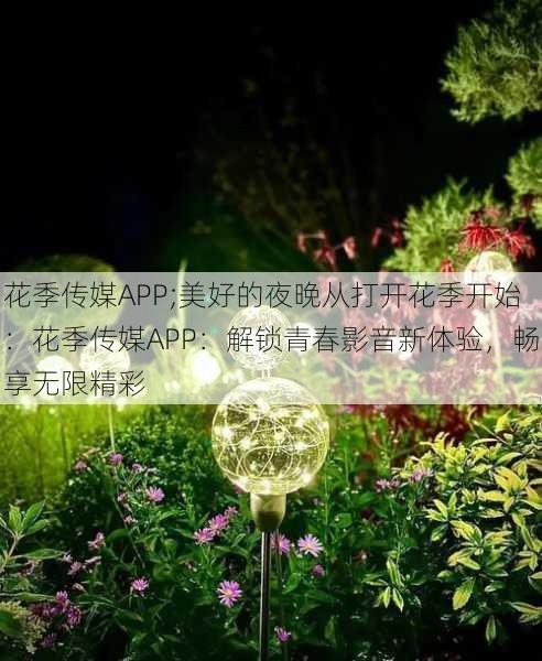 花季传媒APP;美好的夜晚从打开花季开始:花季传媒APP:解锁青春影音新体验,畅享无限精彩