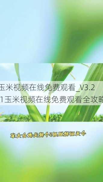 玉米视频在线免费观看_V3.2.1玉米视频在线免费观看全攻略