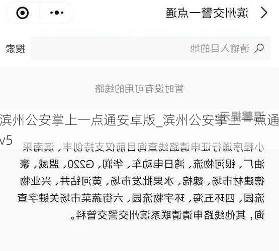 滨州公安掌上一点通安卓版_滨州公安掌上一点通v5