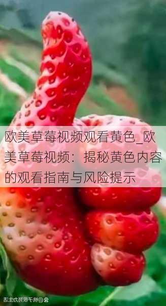 欧美草莓视频观看黄色_欧美草莓视频：揭秘黄色内容的观看指南与风险提示